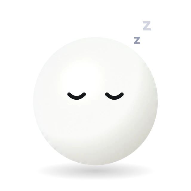 Amia, a white pearl with two eyes, asleep